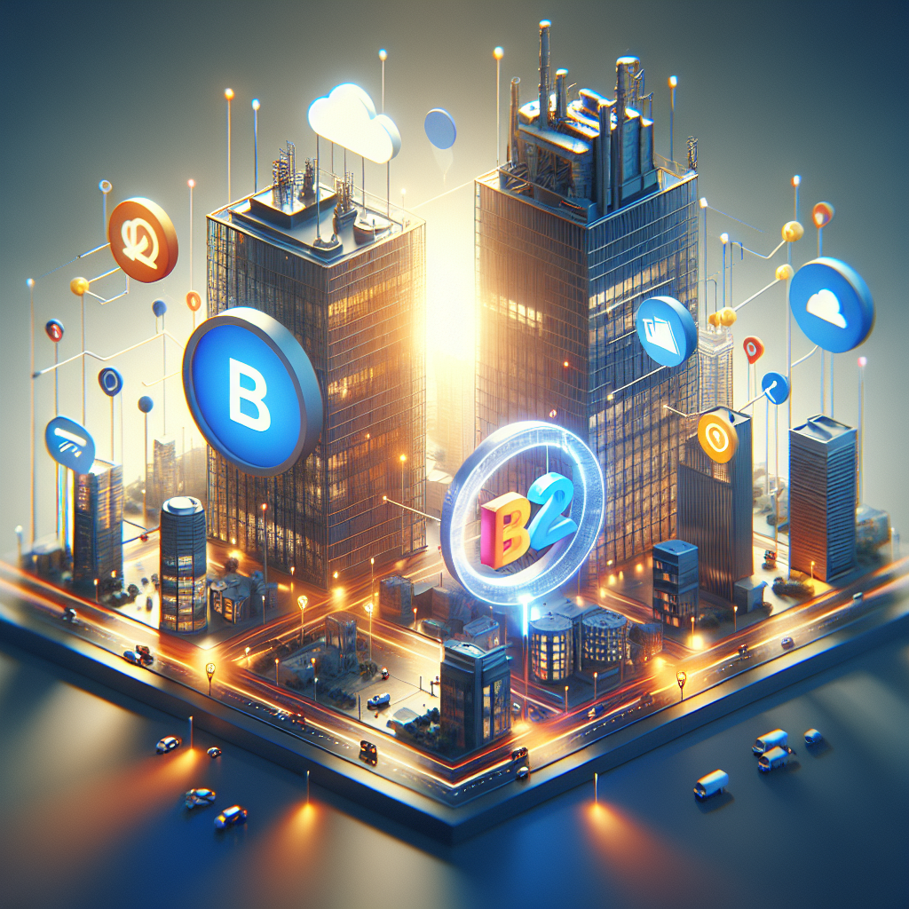 Ilustração para artigo sobre: b2b google search. Estilo editorial, profissional, sem texto na imagem.